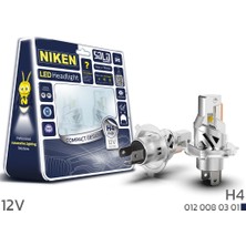 Niken H4 Led Xenon Solo Serisi P43t 12V 30/37W 8000K Beyaz 3800 Lümen