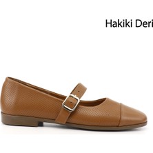 Gönderi(r) Kadın Taba Antik  Baskılı Mary Jane Hakiki Deri Babet