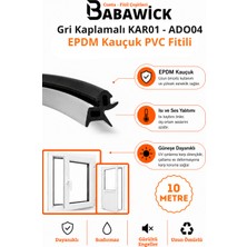Babawick Epdm Kauçuk Kar-01 Ado-04 Gri Kaplamalı Yağlı Tadilat Contası Uzun Ömürlü Kapı Pencere Fitili