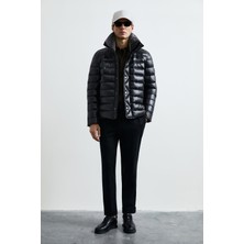 Lufian Jack Kaz Tüyü Erkek Mont Siyah