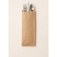 Tuli Çatal Kaşık Kılıfı Kraft Baskısız 7 x 27 x 4,5 cm 250' Li