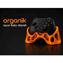 Layer Forge 3D 3D Baskı Gamepad Standı Oyun Kolu Standı Universal Controller Tutucu Masaüstü Organizer Turuncu