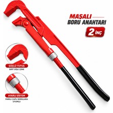 Badem10 Maşalı Boru Anahtarı 2 Inç Profesyonel Tesisatçı Anahtarı Boru Sökme Takma Sıkma Anahtarı