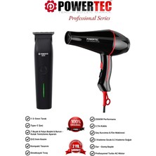 Powertec TR-601 Fön Makinesi + TR-375 Erkek Bakım Kiti (Hediye Paketli Çeyiz Seti)
