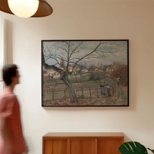 Pegziz Ahşap Çit Kırsal Manzarası Fransız Çerçeveli Sanat Poster Duvar Dekoru