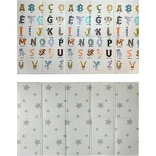 Coolmats Katlanabilir Oyun Matı Türkçe Alfabe & Yıldızlar 200X130 cm, Taşıma Çantalı