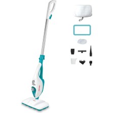 Happy Trend 1300W Buharlı Paspas, Mavi-Beyaz