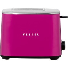 Happy Trend Retro Pembe Ekmek Kızartma Makinesi