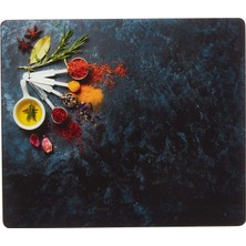 Happy Trend 10001502018 Baharat Çeşnisi Cam Kesme Tahtası, 29CM x 34CM