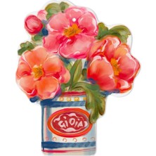 Baci Milano Dolce Far Niente Çiçekli Vazo Desenli Asılabilir Melamin Kesme Tahtası Orta Boy 24 x 29 cm