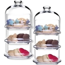 İpeknur Paşabahçe 2 Adet 96986 Küçük Villa Patisserie 3 Katlı Kurabiyelik