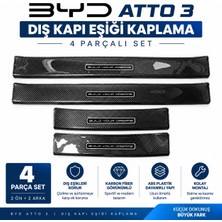 Trend B.y.d Byd Atto 3 Dış Kapı Eşiği Karbon Fiber Görünümlü Koruma Kaplaması