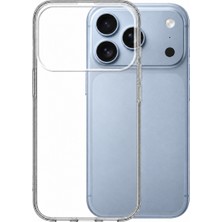 Caseart Apple iPhone 18 Pro ile Uyumlu Kapak 1mm Şeffaf Süper Silikon Kılıf