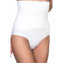 İpeknur Beyaz Yüksek Bel Double Slip Korse