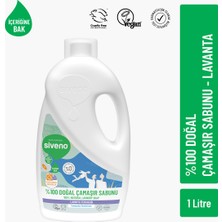 Siveno %100 Doğal Çamaşır Sabunu Lavanta Yağlı Kendinden Yumuşatıcılı Bitkisel Deterjan Vegan 1000 ml