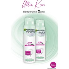 Garnier Mineral 48 Saat Ultra Kuru Sprey Deodorant 150 ml x 2 Adet