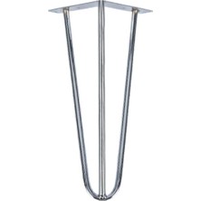 Ay Concept 25 cm Mil Model %100 Metal Mobilya, Dolap, Koltuk, Kanepe, Tv Ünitesi Ayakları Gümüş