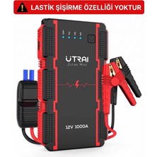 Ütraı Utraı Jstar Mini 13000MAH 1000A Jump Starter Taşınabilir Akü Takviye Cihazı ( Powerbank + LED Lamba)(LASTİK ŞİŞİRME YOKTUR)