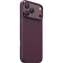 TeknoKapsül Keephone Apple iPhone 18 Pro Kevlar Norra Magsafe Kılıf - Bordo