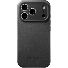 iPhone 18 Pro Kılıf M-Safe Uyumlu Deri Dokulu Native Union 2025 Active Serisi Kapak Siyah