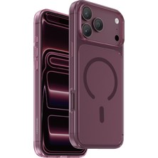 TeknoKapsül Keephone Apple iPhone 18 Pro Max Hybrid Anti Yellowing Magsafe Kılıf - Bordo