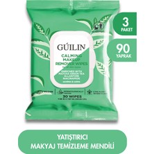 Guilin Young Yatıştırıcı Makyaj Temizleme Mendili 30'lu x 3 Paket | Matcha Yeşil Çayı & Niasinamid | Tüm Cilt Tipleri Için