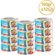 Sasu Blue Acılı Ton Balığı 12x160 gr İri Parça