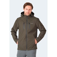 Slazenger HA-YUN Erkek Kapüşonlu Haki Mont & Kaban