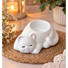 Belirtilmemiş Uyuyan Sevimli Kedi Tealight