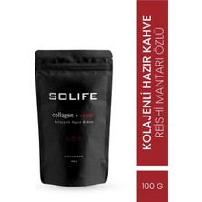 Solife Reishi Mantarı Özlü Kolajenli Hazır Kahve Premium Dark 100GR