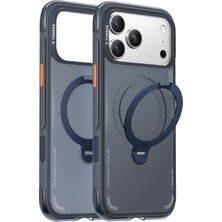 TeknoKapsül Torras Apple iPhone 18 Pro Ostand Q3 Air Standlı Magsafe Kapak - Lacivert