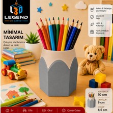 Legend 3D Market Kurşun Kalem Tasarımlı Renkli Masaüstü Düzenleyici 3D Baskı – Çocuklar İçin Eğlenceli Masaüstü