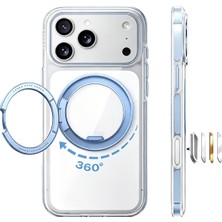 TeknoKapsül Torras Apple iPhone 18 Pro Ostand O3 Light Standlı Magsafe Kapak - Mavi