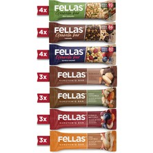 Fellas Kuruyemiş Bar Karışık Paket 30g x 12 Adet + Granola Bar Karışık Paket Protein Kaynağı 23g x 12 Adet
