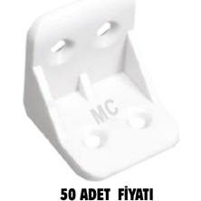 İlka Pls. L Köşe Bağlantı Beyaz ( 50 Adet)