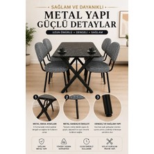 Bambeds Mobilya Masa Takımı Yemek Masası 70X110  4 Sandalye