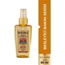 Restorex 7 Besleyici Saç Bakım Yağı 80 ml - Parlaklık ve İpeksi Yumuşaklık - Kuru, Normal ve Yıpranmış Saçlar