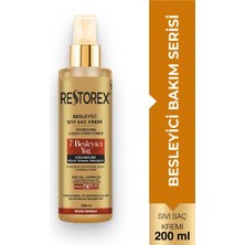 Restorex 7 Besleyici Yağ Sıvı Saç Kremi 200 Ml - Parlaklık ve İpeksi Yumuşaklık - Kuru ve Yıpranmış Saçlar