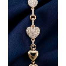 Zarene Silver Xuping Kalpli Bileklik 14K Gold