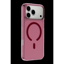 Cotton Soft Apple iPhone 18 Pro Max Combo Sert Şeffaf Magsafe Kapak - Bordo