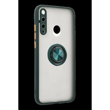 Cotton Soft Huawei P40 Lite E Montreal Yüzüklü Silikon Kapak - Yeşil