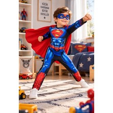 Arya Kostüm Superman Çocuk Kostüm 3-8 Yaş – Kassız Süper Kahraman Kostümü