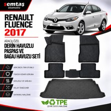 Renault Fluence Sedan 2017  Araca Özel Derin Havuzlu Paspas ve Bagaj Havuzu Seti Semtaş