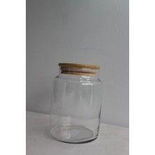 İpeknur Bambu Kapaklı Cam Kavanoz 800ML