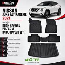 Nissan Juke Alt Kademe 2021  Araca Özel Derin Havuzlu Paspas ve Bagaj Havuzu Seti Semtaş