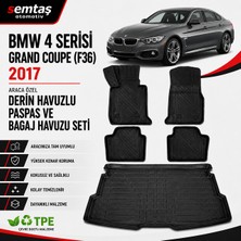 Bmw 4 Serisi Grand Coupe F36 2017  Araca Özel Derin Havuzlu Paspas ve Bagaj Havuzu Seti Semtaş