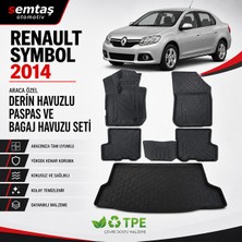 Renault Symbol Sedan 2014  Araca Özel Derin Havuzlu Paspas ve Bagaj Havuzu Seti Semtaş