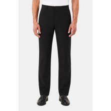 Sabri Özel Siyah Yanı Lastikli Köprülü Kemerli Slim Fit Jogger Pantolon