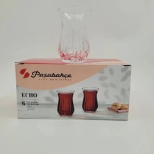 İpeknur Paşabahçe 420181 Echo Kesme Çay Bardak 6'lı