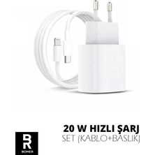 Adeyo Store 20W Hızlı Şarj Aleti Seti IPHONE 11 12 13 Pro Pro Max 14 Pro Pro Max Uyumlu Adaptör ve Kablo